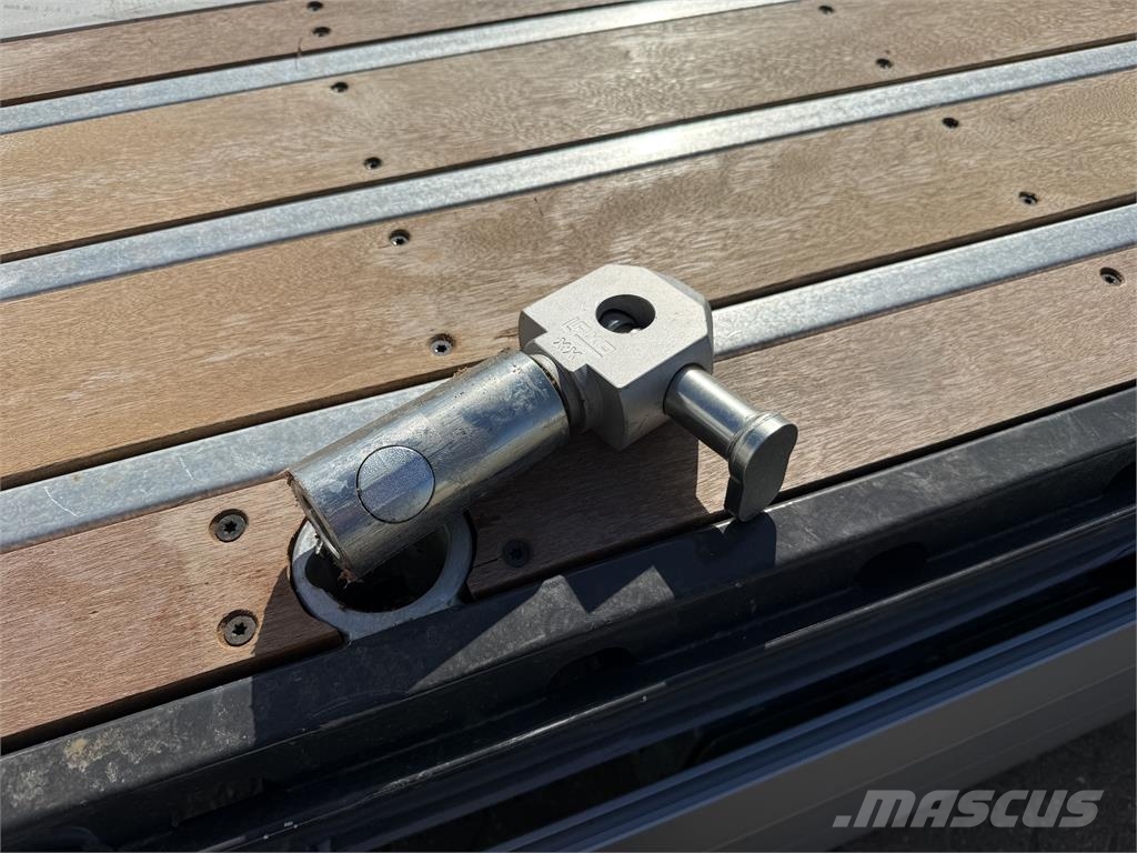 Hangler 3-aks kærre alu-sider + alu-ramper Plataforma plana/laterales abatibles