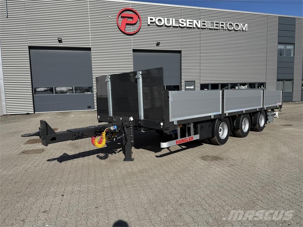 Hangler 3-aks kærre alu-sider + alu-ramper Plataforma plana/laterales abatibles