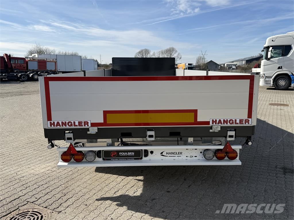 Hangler 3-aks kærre alu-sider + alu-ramper Plataforma plana/laterales abatibles