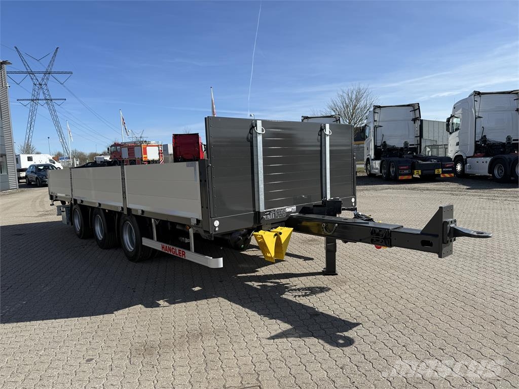 Hangler 3-aks kærre alu-sider + alu-ramper Plataforma plana/laterales abatibles