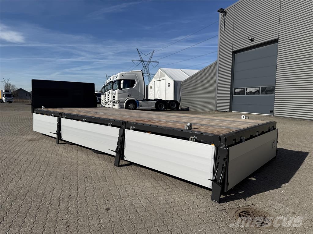 Hangler 3-aks kærre alu-sider + alu-ramper Plataforma plana/laterales abatibles