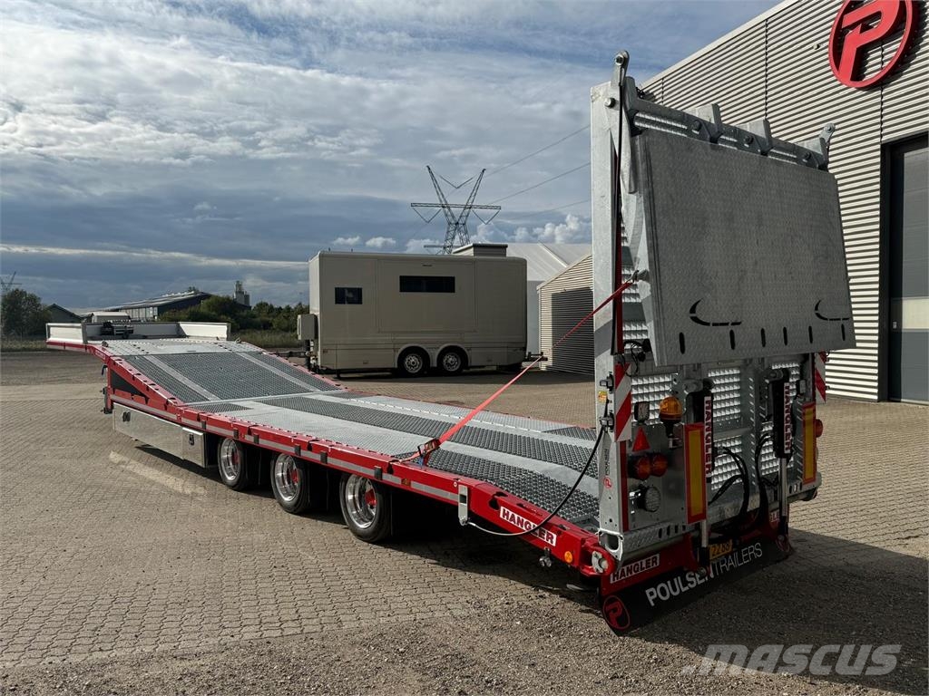 Hangler 3-aks maskintrailer m. heldækkende rampe Diepladers