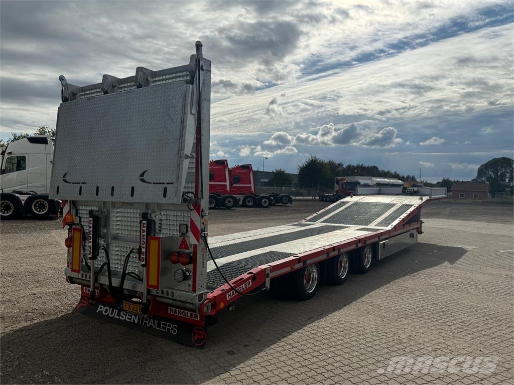 Hangler 3-aks maskintrailer m. heldækkende rampe Diepladers