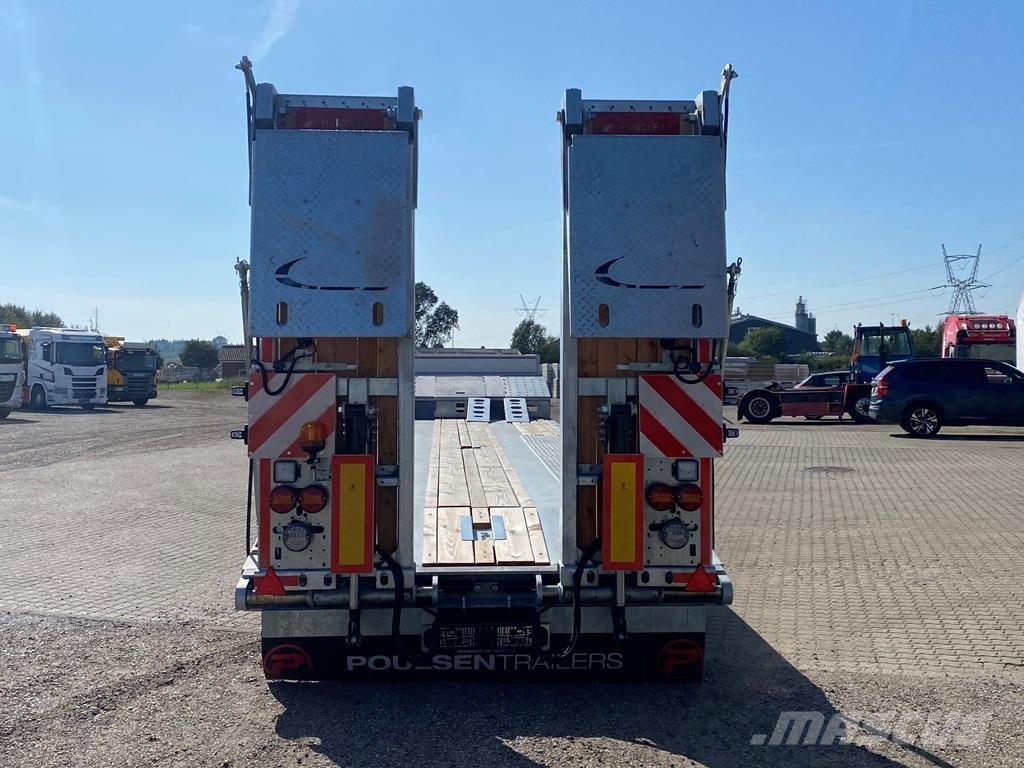 Hangler 4-aks 2-delt ramper Helgalvaniseret Low loader-semi-trailers