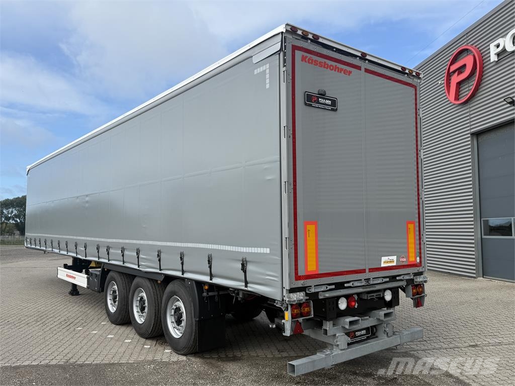 Kässbohrer 3-aks gardintrailer med truckbeslag Curtain sider semi-trailers