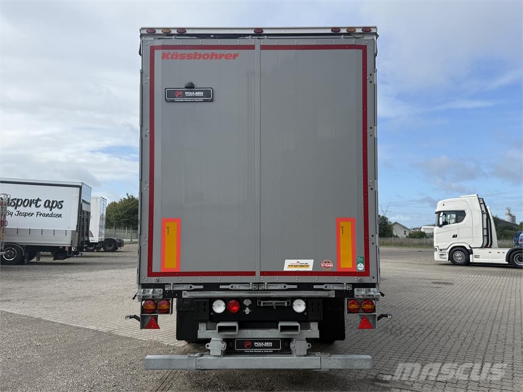 Kässbohrer 3-aks gardintrailer med truckbeslag Curtain sider semi-trailers