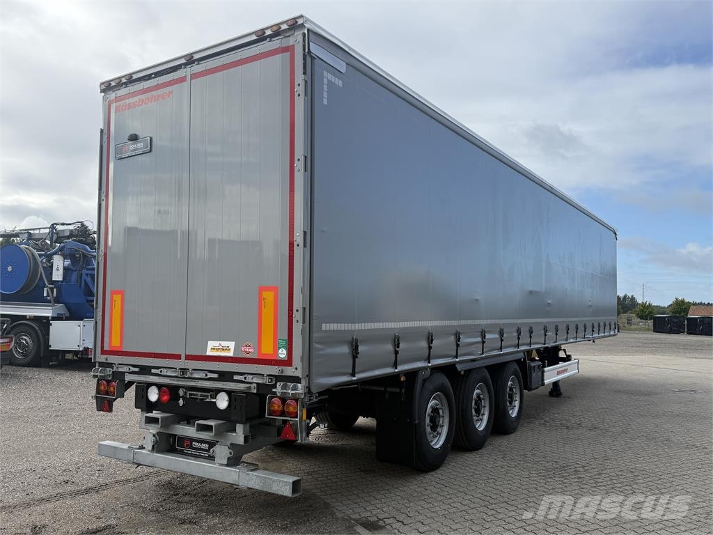 Kässbohrer 3-aks gardintrailer med truckbeslag Curtain sider semi-trailers