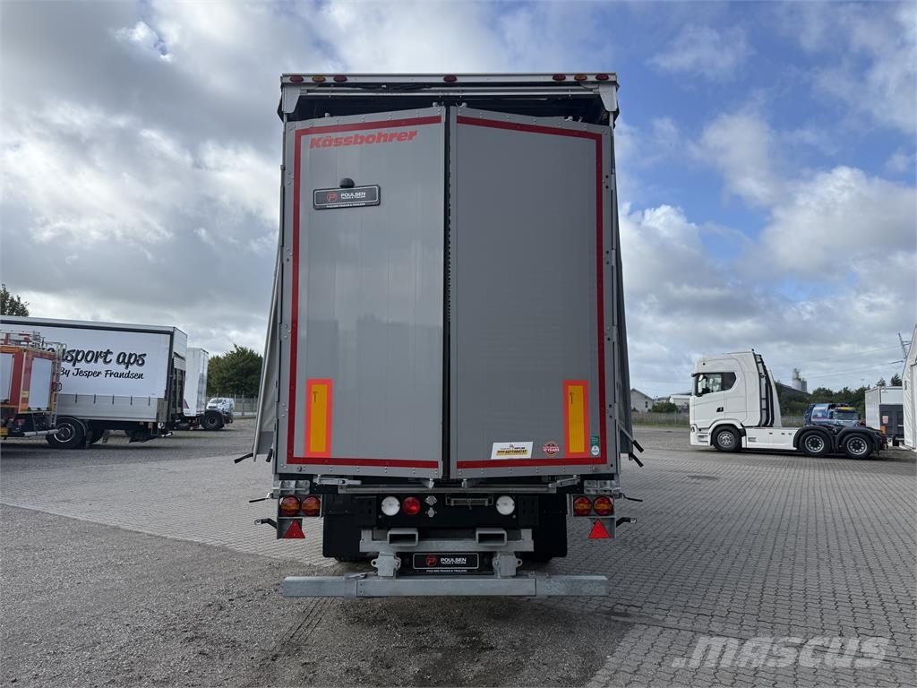 Kässbohrer 3-aks gardintrailer med truckbeslag Curtain sider semi-trailers
