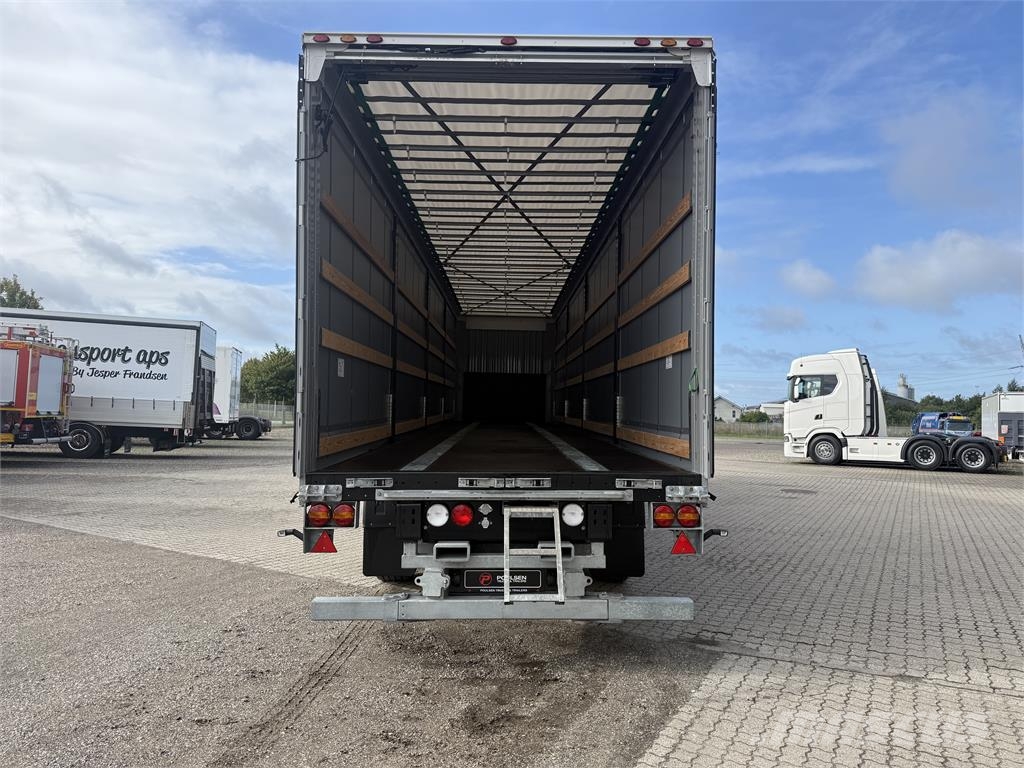 Kässbohrer 3-aks gardintrailer med truckbeslag Curtain sider semi-trailers
