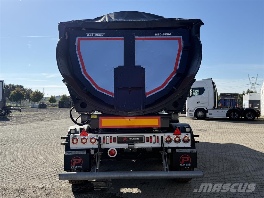 Kel-Berg 3-aks 29m3 asfalt trailer med Cremao presenning Tipper semi-trailers