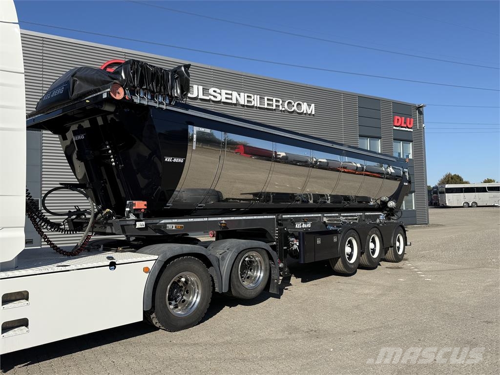 Kel-Berg 3-aks 29m3 asfalt trailer med Cremao presenning Tipper semi-trailers