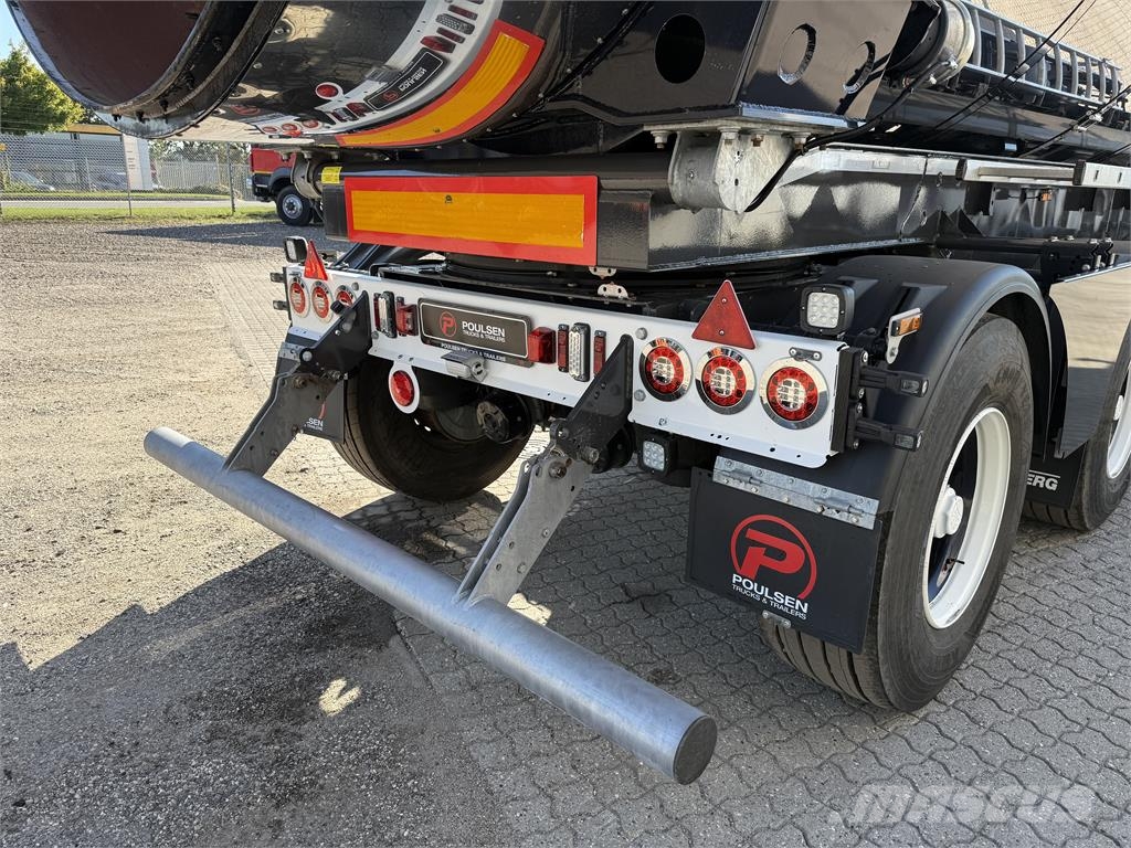 Kel-Berg 3-aks 29m3 city asfalt trailer aut. presenning Semirimorchi a cassone ribaltabile