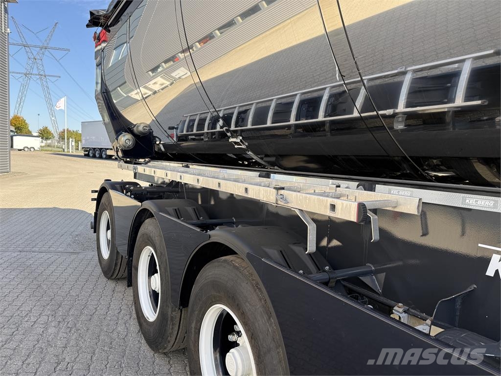 Kel-Berg 3-aks 29m3 city asfalt trailer aut. presenning Semirimorchi a cassone ribaltabile