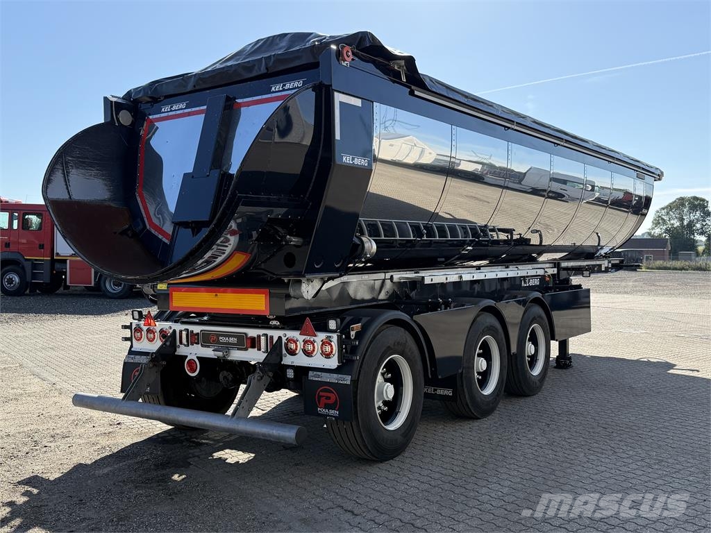Kel-Berg 3-aks 29m3 city asfalt trailer aut. presenning Semirimorchi a cassone ribaltabile