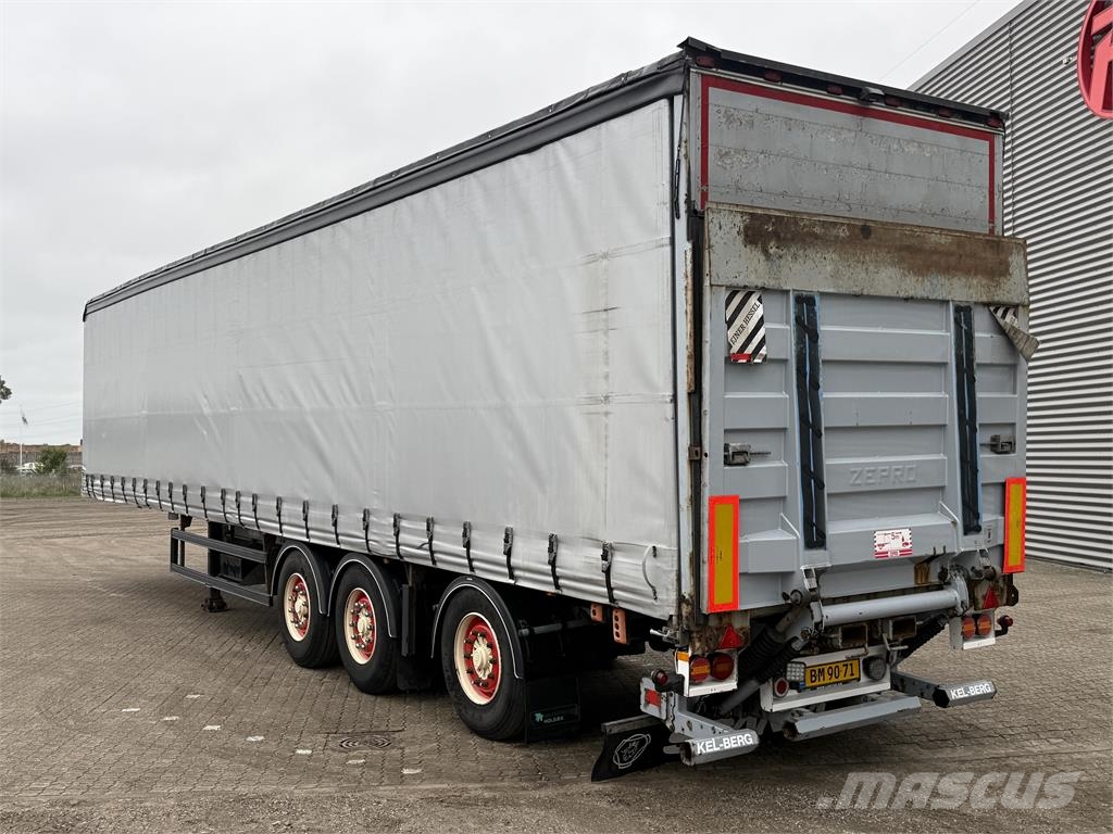 Kel-Berg 3-aks gardintrailer med truckbeslag og lift Curtainsiderauflieger