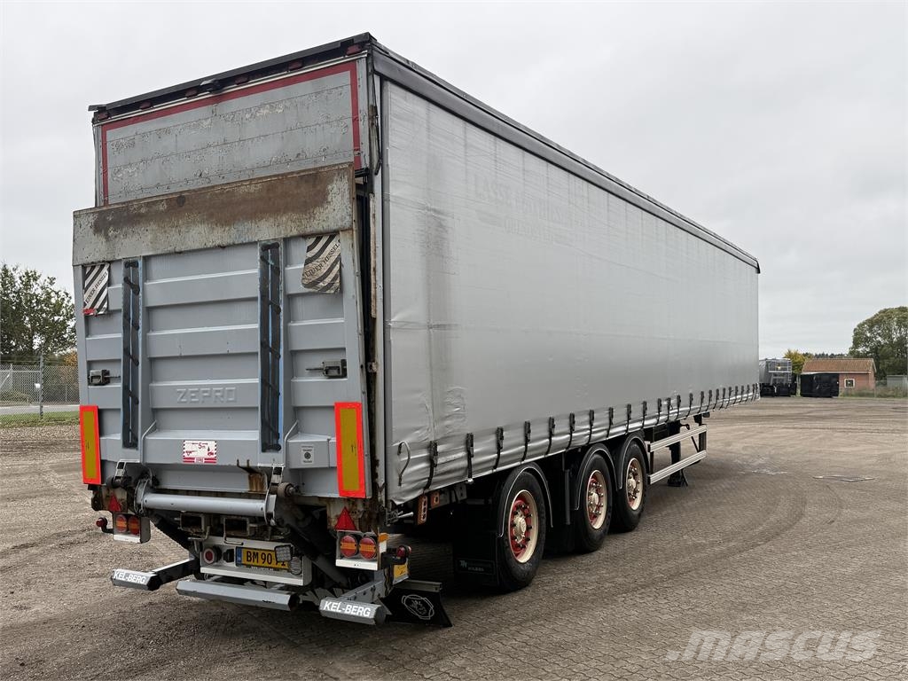 Kel-Berg 3-aks gardintrailer med truckbeslag og lift Curtainsiderauflieger