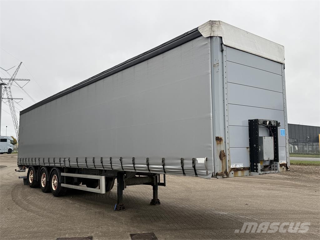 Kel-Berg 3-aks gardintrailer med truckbeslag og lift Curtainsiderauflieger