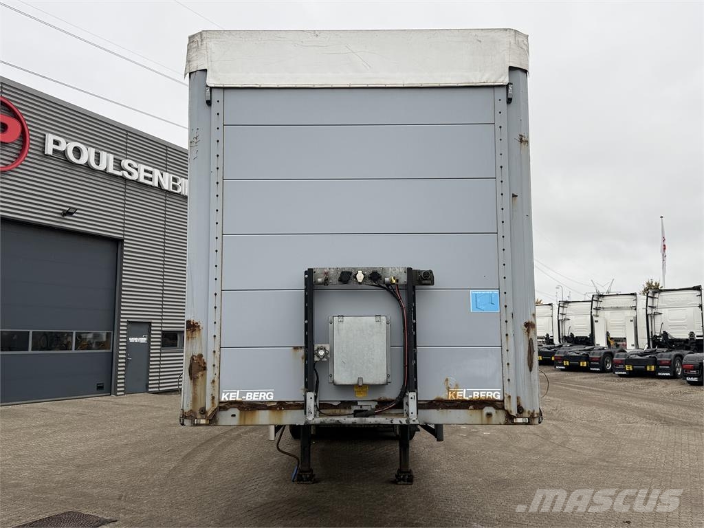 Kel-Berg 3-aks gardintrailer med truckbeslag og lift Curtainsiderauflieger