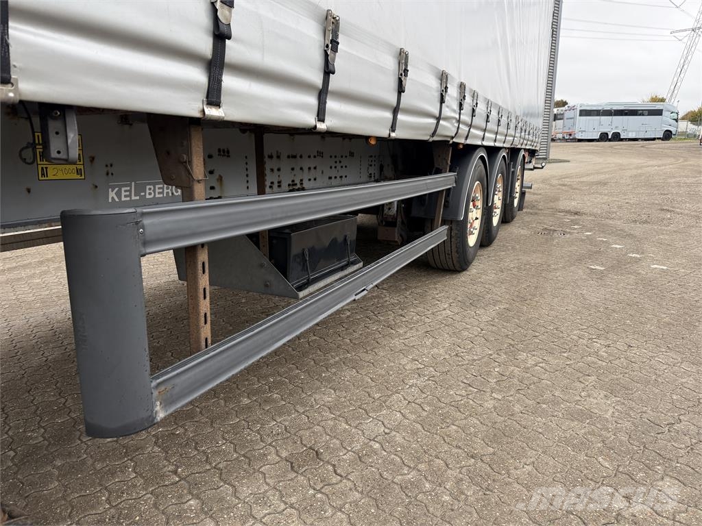 Kel-Berg 3-aks gardintrailer med truckbeslag og lift Curtainsiderauflieger