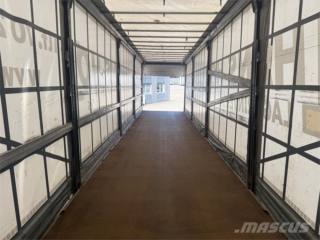 Kel-Berg 3-aks gardintrailer stålbund + Zepro 2500kg lift Tents puspiekabes