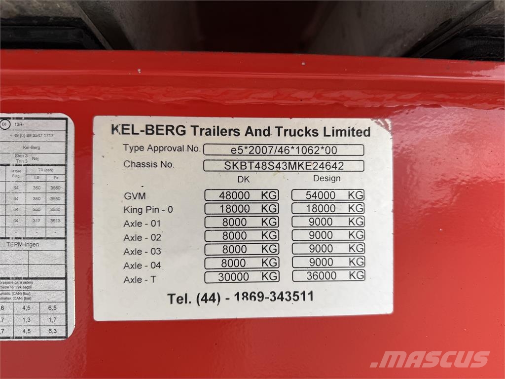 Kel-Berg 4-aks 36m3 tiptrailer med EcoTop Kippladerauflieger