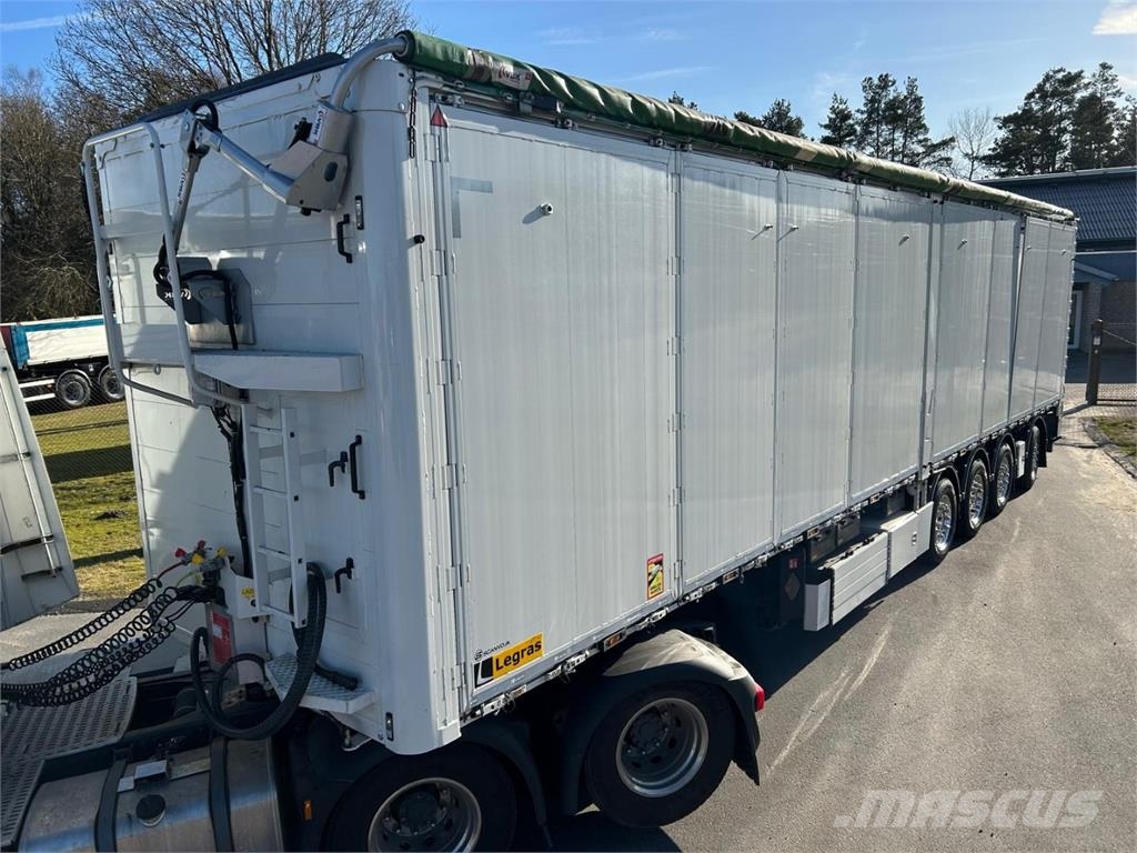 Legras 4-aks 91m3 med sideåbning. أنصاف المقطورات ذات سطح متحرك