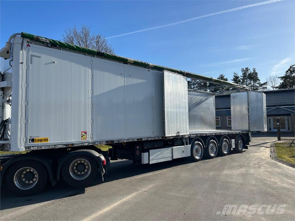 Legras 4-aks 91m3 med sideåbning. أنصاف المقطورات ذات سطح متحرك