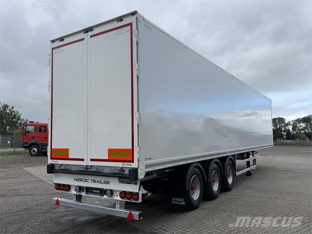 Nordic Trailer 3-aks 33-pll bokstrailer med Double-Stock نصف مقطورات ذات هيكل صندوقي