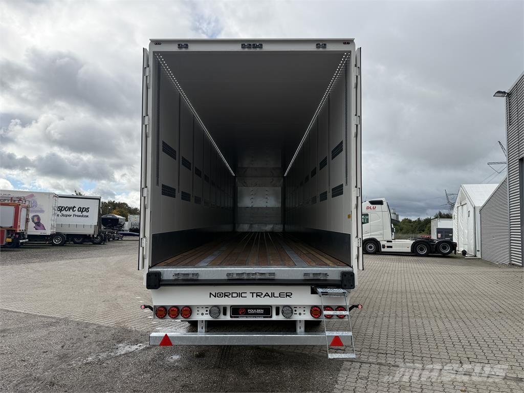 Nordic Trailer 3-aks 33-pll bokstrailer med Double-Stock نصف مقطورات ذات هيكل صندوقي