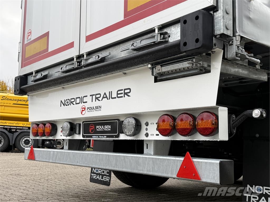 Nordic Trailer 3-aks garintrailer med skydetag og hævetag Tentinės puspriekabės