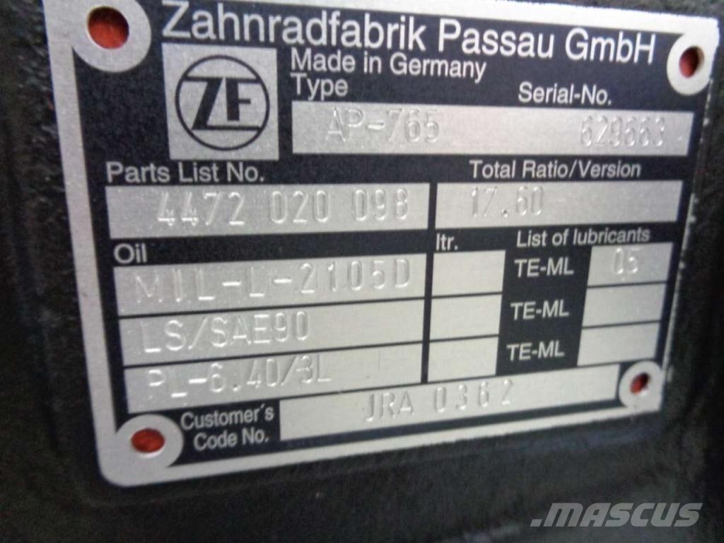 ZF AP-765 Шасі