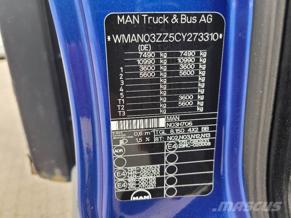 MAN TGL 8.150 EURO5 141520km ONLY Φορτηγά Kαρότσα με ανοιγόμενα πλαϊνά