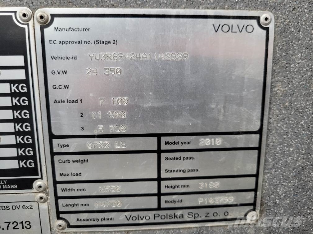 Volvo B12BLE 8700 CLIMA; RAMP; 58 seats; 14,7m; EURO 5 Međugradski autobusi