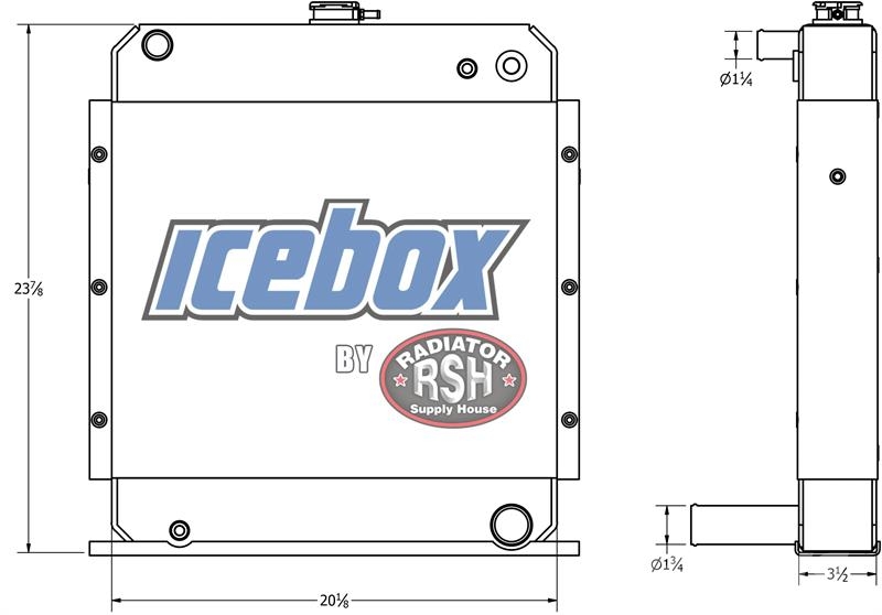 Bandit Chipper Radiator # 950202 مشعات