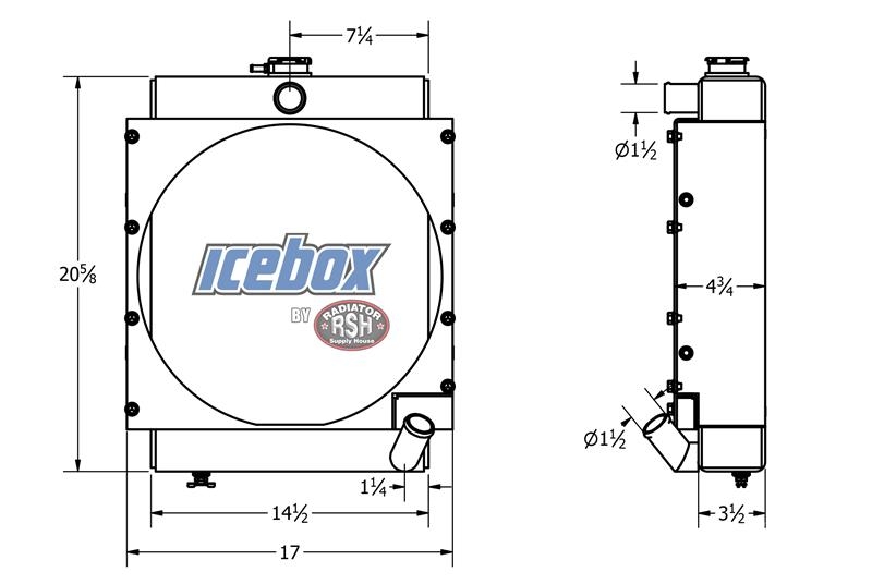 CAT T50B Forklift Radiator # 850375 Radiatorji