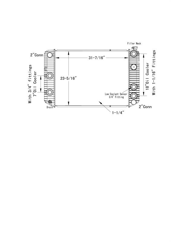 Chevrolet / GMC Kodiak , Topkick Radiator # 602187 Radiadores