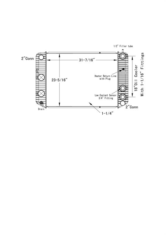 Chevrolet / GMC Kodiak , Topkick Radiator # 602183 Jäähdyttimet