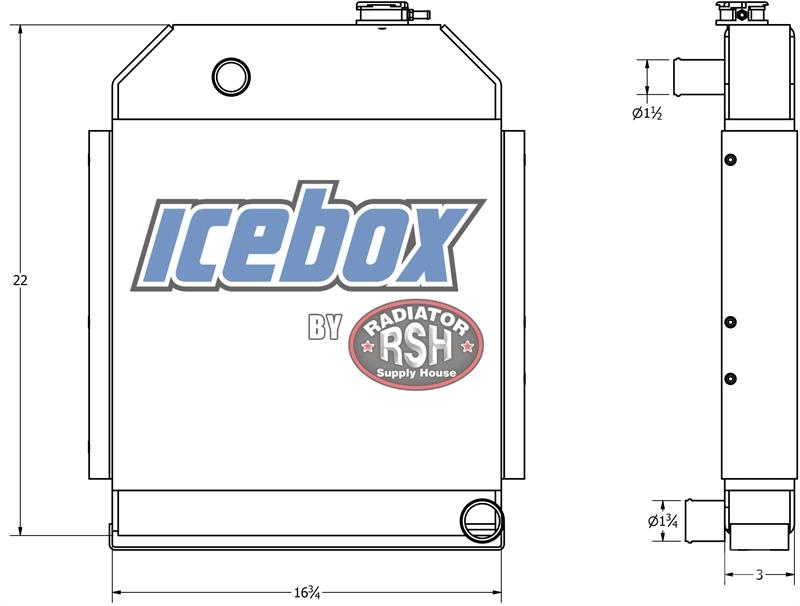Ford 5030 Radiator # 910049 Radiadores