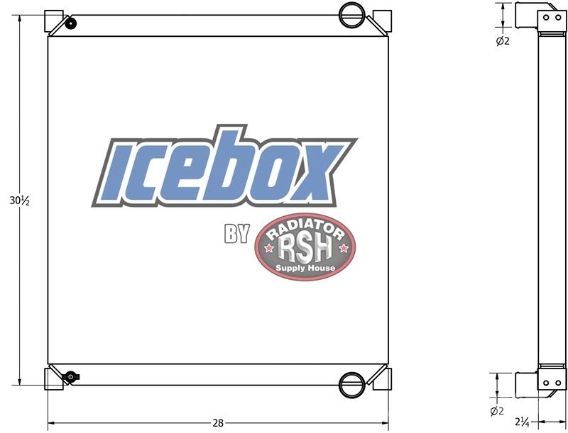 Ford B500, B600, B700, B800, F600, Radiator # 600100 Радіатори