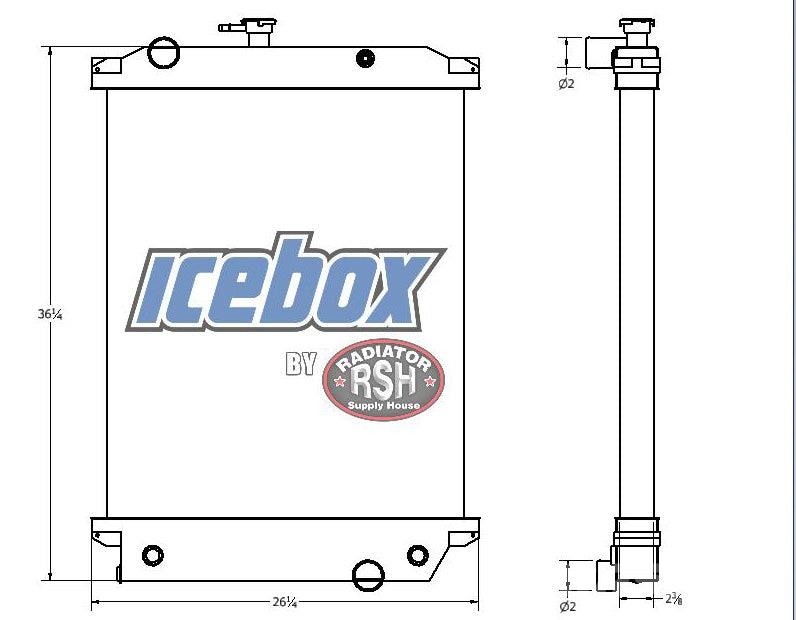 Ford C, CF7000, 8000 Radiator # 600183 Radiatorer
