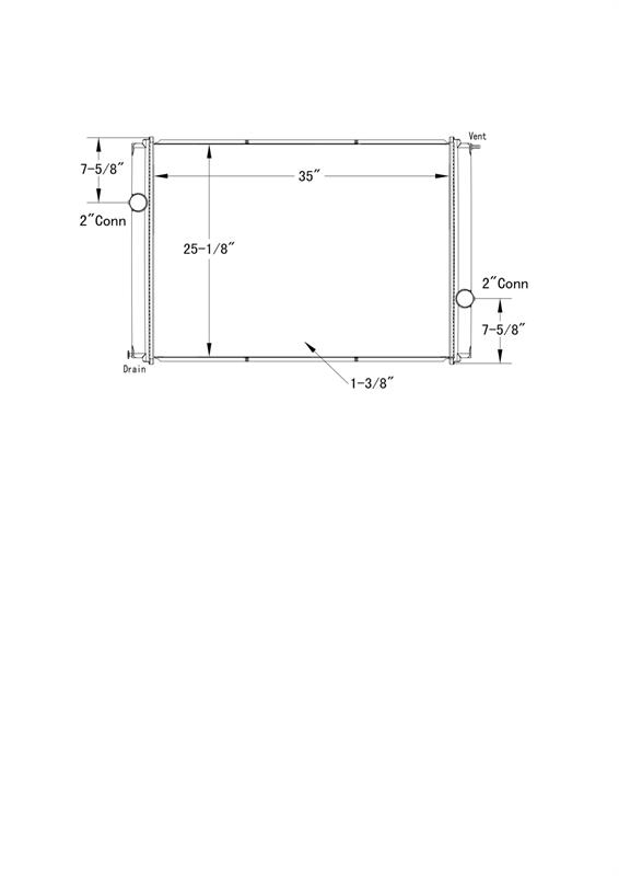 Ford L, LA, LN, LS, LT8000 LN7000 Radiator # 600048 Radijatori