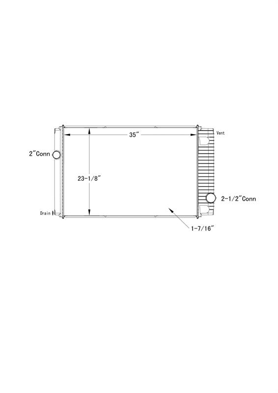 Ford LT7500 , LT8500 Radiator # 600092 Radiators