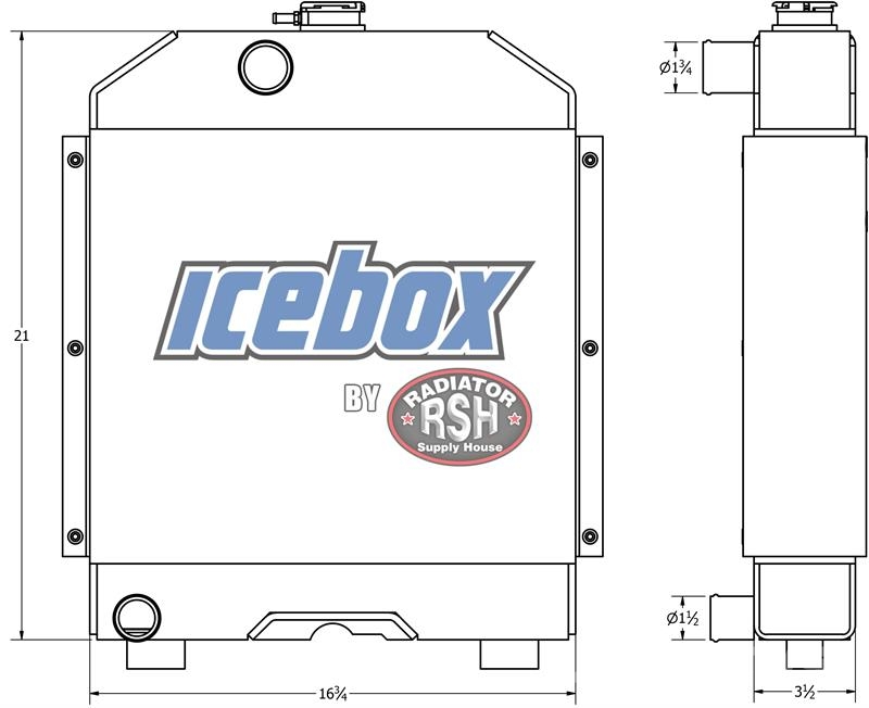 Ford / New Holland 4430 Radiator # 910046 مشعات