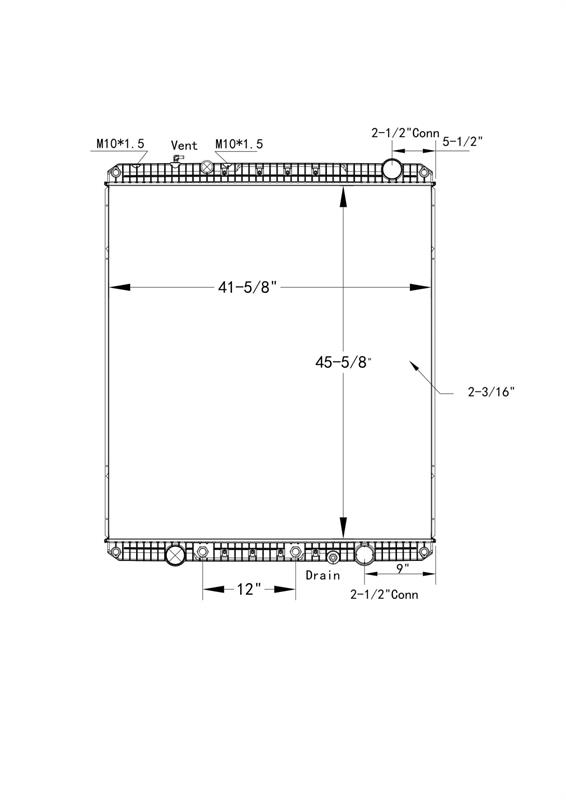Freightliner Coronado Radiator # 601144 Radiators