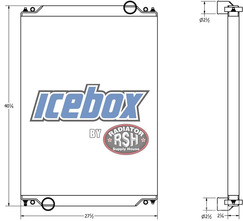 Freightliner FLD, Century, Business Class Radiator # 601024 Радіатори