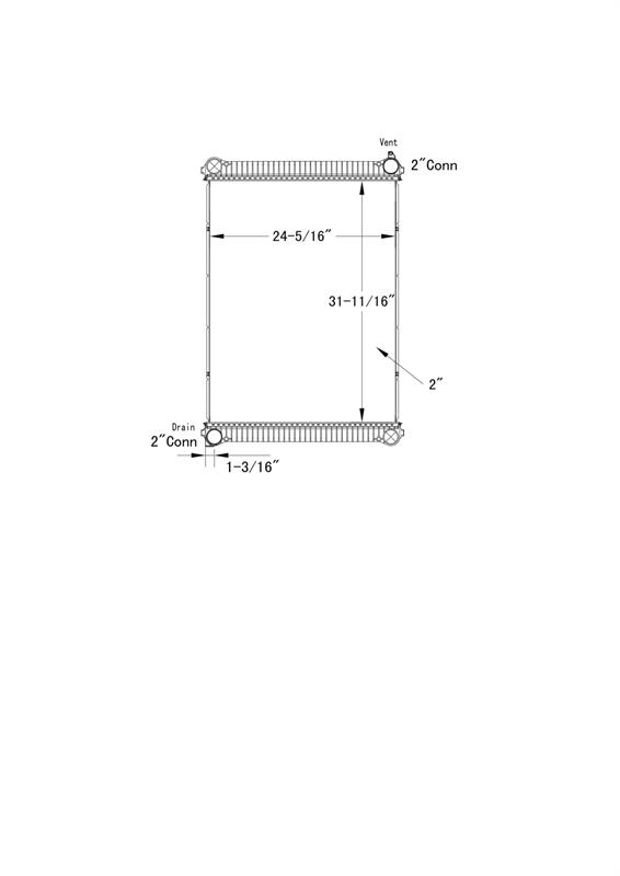 Freightliner M2 Business Class Radiator # 601170 Radijatori