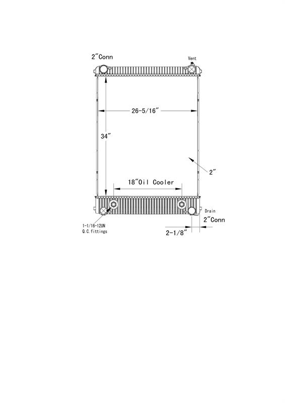 Freightliner M2 Radiator # 601414 Radiadores camiões e carrinhas