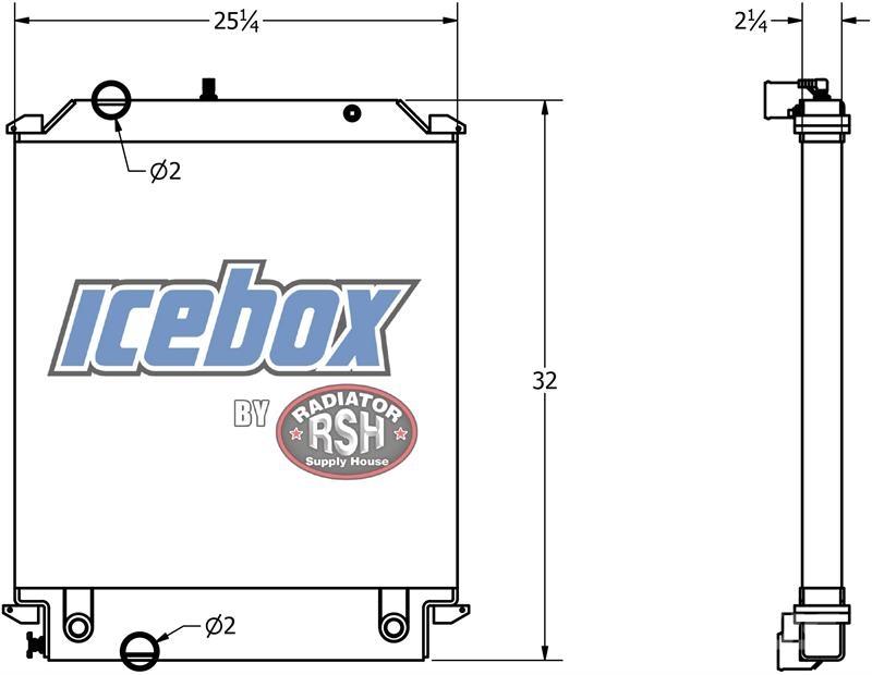 Freightliner Radiator # 740025 Radiatori