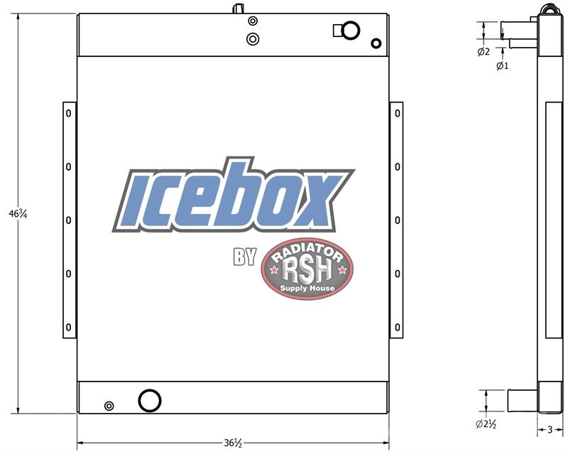 Generac 13.3L Radiator # 990386 Radiadores