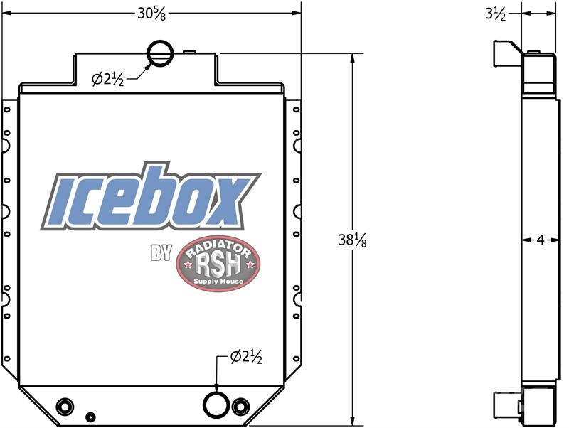 International 4900 Radiator # 603386 Radiadores